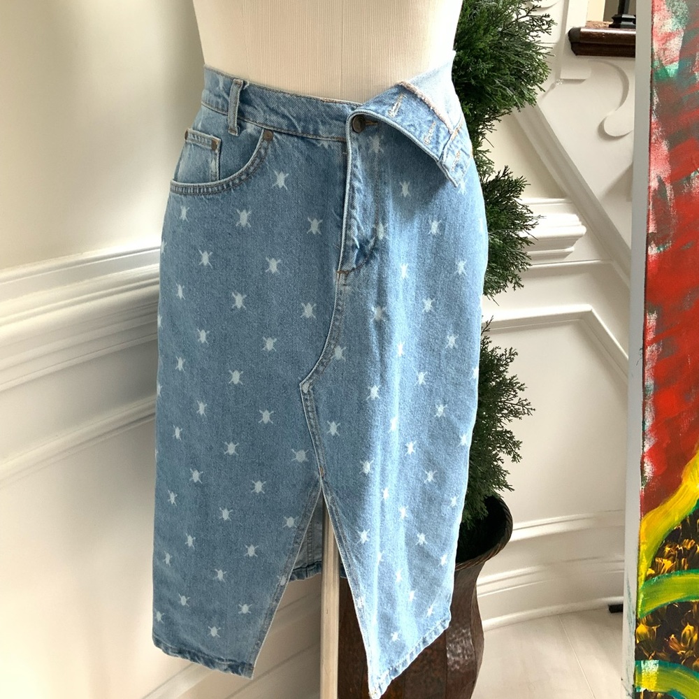 Daily Paper Blue Denim Rehowi Skirt NWOT